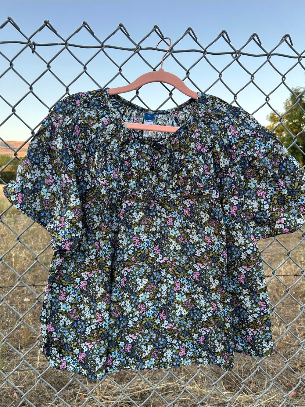Old Navy Floral Short-Sleeve Blouse - Multi